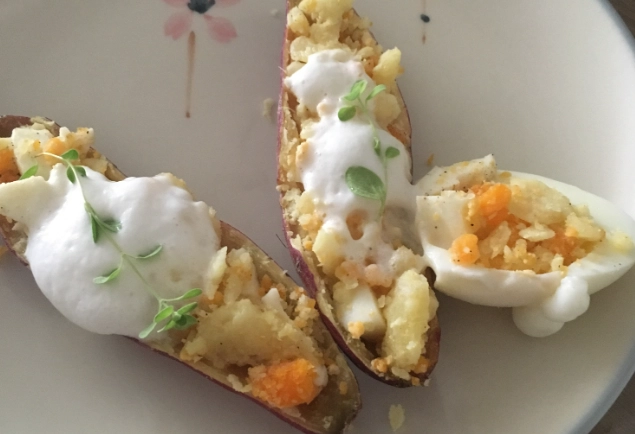 地瓜水煮蛋早餐